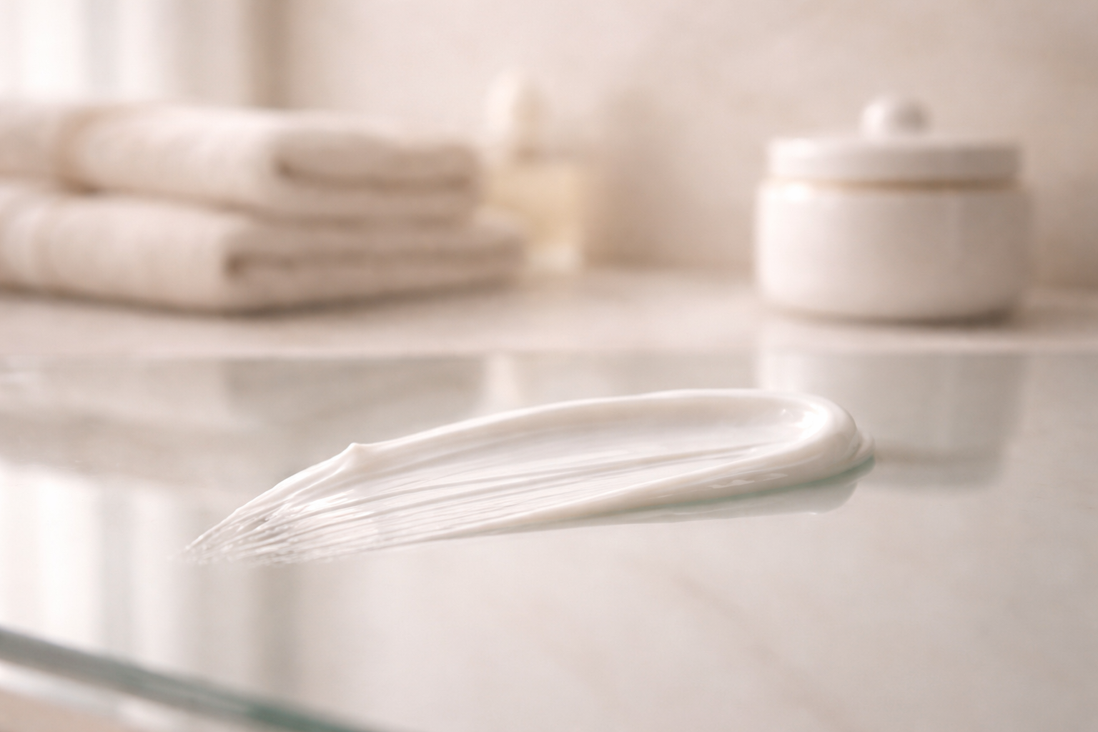 Pflegecreme liegt auf der Oberfläche und zieht nicht richtig ein